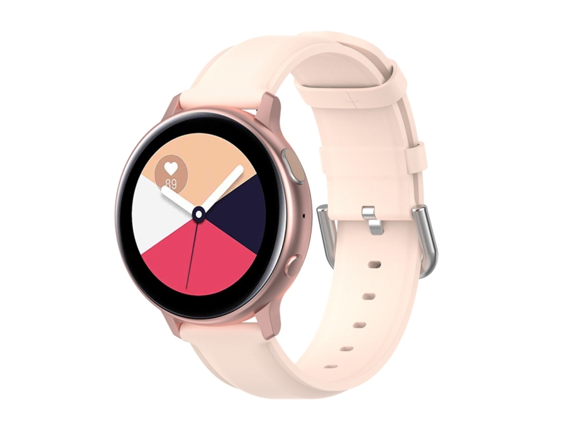 Bracelete Couro para Samsung Galaxy Watch Active 3 / Watch 3 Rosa Claro XIAOMOYU (41mm)