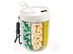 Organizador de Comprimidos CHRUI 6 Vitaminas Anti mistura Sem Bpa (branco)