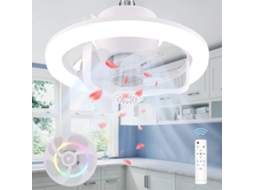 Ventilador De Mesa Cinza Portátil Silencioso Com Lâmpada, Multifuncional Para Escritório
