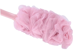 Escova De Banho Rosa Com Cabo Longo E Espuma Rica Esfoliante Para, Para Limpeza Das Costas E Do Corpo