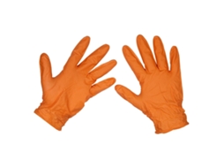 Ssp56l Laranja Diamond Grip Pacote Com 50 Luvas De Nitrilo Extra Grossas E Sem Pó