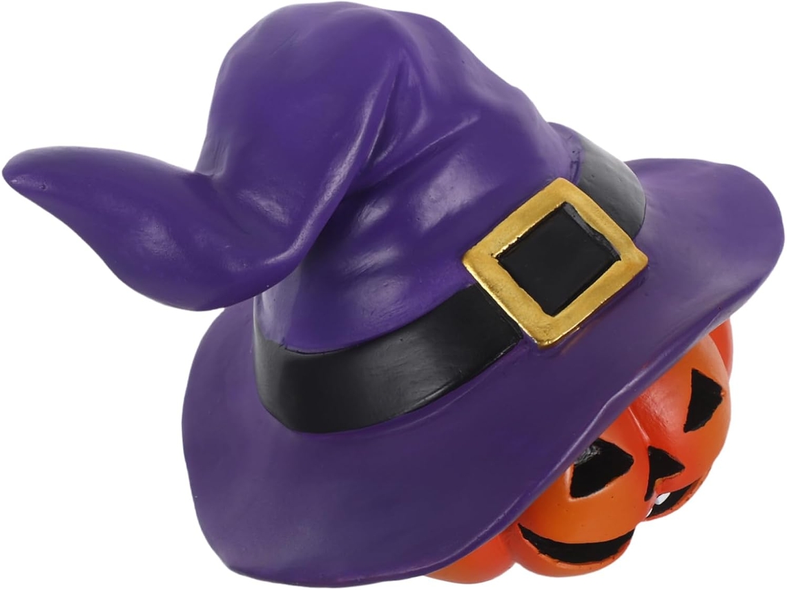 Estatueta De Abóbora De Halloween Com Chapéu, Decoração De Mesa, Estátua Para Jardim Externo, Ideal Para Festivais E Gokoco