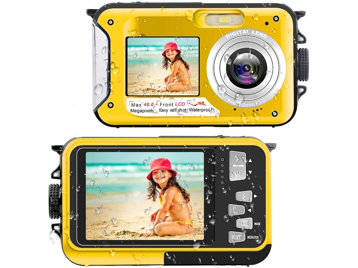 Câmera À Prova Dágua Câmera Subaquática Snorkeling Full Hd 2.7k 48mp Gravador De Vídeo*