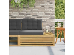 Vidaxl Sofá De Canto Externo Com Almofada Branco 115 X 83 X 73 Cm