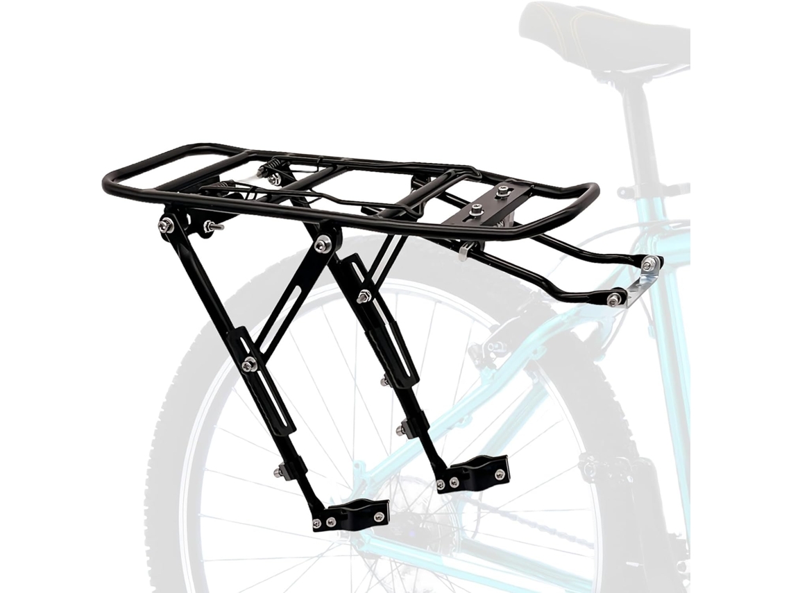 Bagageiro universal para bicicleta, ajustável para rodas de 24 a 29 polegadas, capacidade máxima de 35 kg