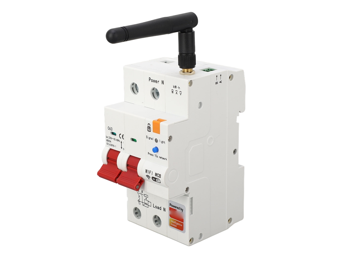 Disjuntor Wifi (Controle Remoto via App, Compatível com Tuya e RS485)