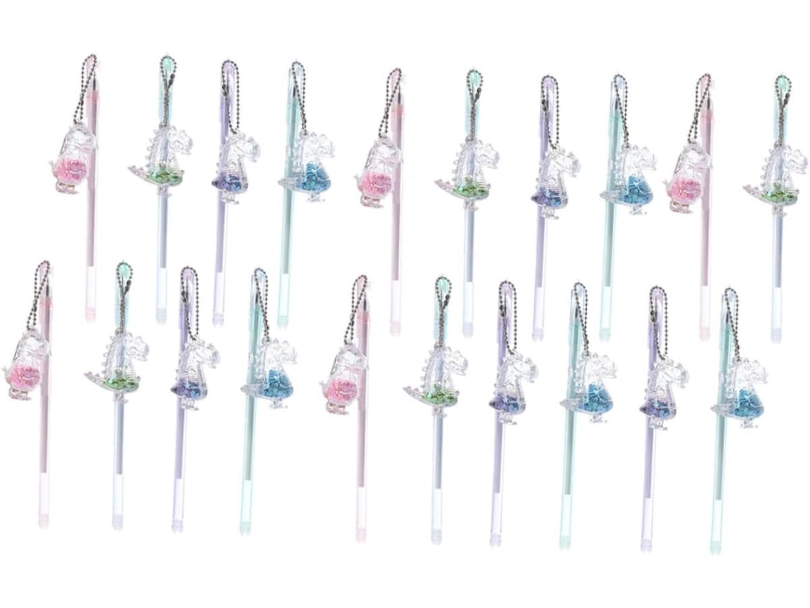 Conjunto De 20 Canetas Em Gel Criativas Com Pingentes Dinossauro,