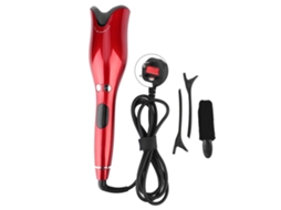 2026 plancha de Rizado Automática Antiquemaduras com Display Lcd Rotação Cerâmica Air Spin Vermelha Ferramenta de Pentear