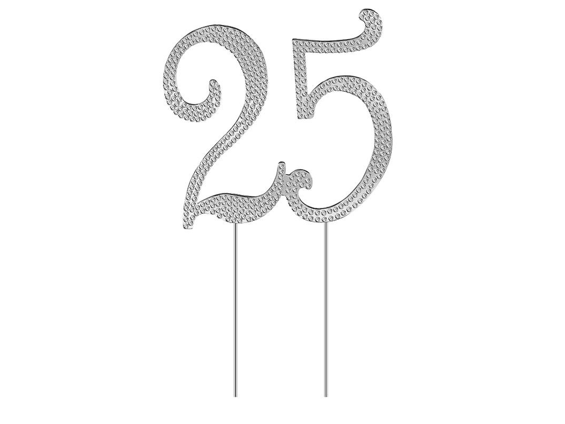 1 Peça Cobertura De Bolo Número 25
