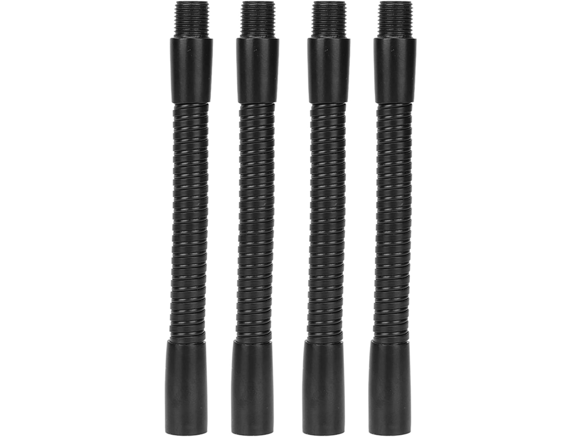 Conjunto de 4 braços flexíveis de alumínio com haste articulada de 10 mm de diâmetro para iluminação de mesa ou escrivaninha.