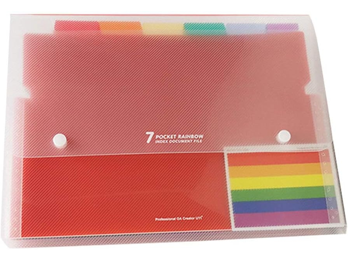 Bolsa organizadora portátil Pretyzoom com botões, espaçosa e com várias camadas, ideal para guardar arquivos.