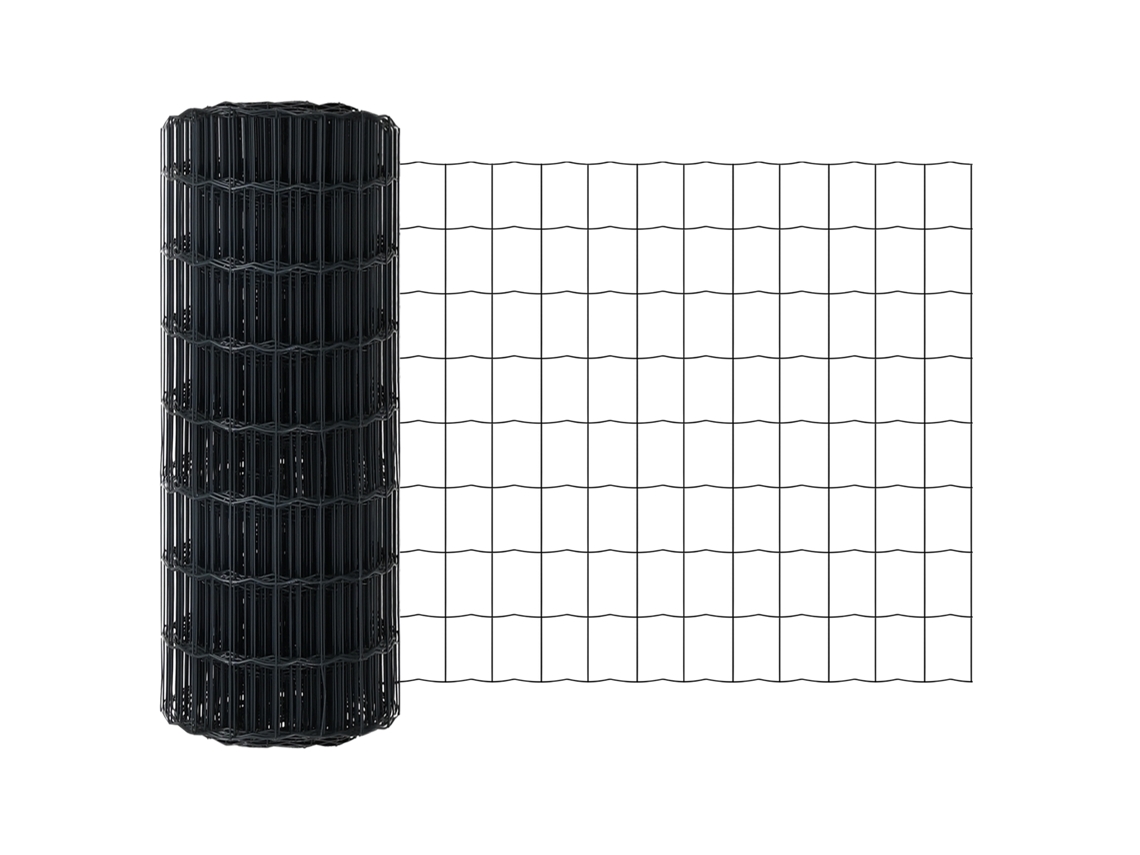 Conjunto 1 Cerca Euro Vidaxl Cinzento Ferro (0,4 X 10 M)
