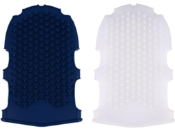 Conjunto Magiclulu Com 2 Escovas De Banho Silicone Semitransparentes, Branca E Azul Escura, Luvas De Massagem Macias E