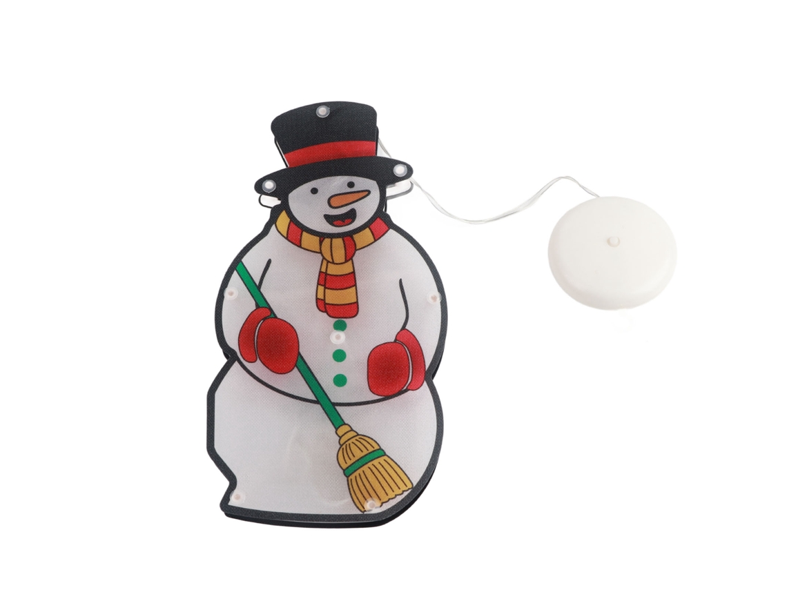 Luz Natal Boneco Neve Led Suspensa Ventosa Festas S/MARCA