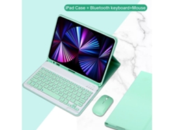 Capa de Teclado Bluetooth para Ipad Magnético Dividido com Ranhura para Canetapro 10.5-Air3 10.5 Verde