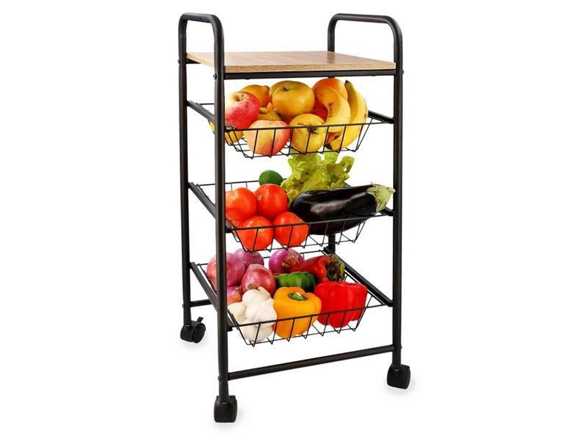 Carrinho de Vegetais QUID Square Metal 34x34x76 cm