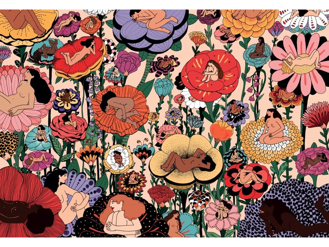 Quebra Cabeça Pieces Peace Com Flores E Mulheres 1000 Peças