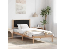 Vidaxl Estrutura Da Cama Preto 100 X 200 Cm Madeira De Pinheiro Sólida