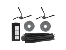 Kit Com 6 Peças De Reposição Para Aspirador Robô X9 Pro: Escova Rotativa, Escovas Laterais, Filtro Lavável E Panos De Limpeza._ptg