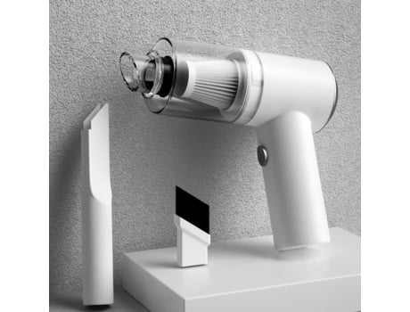 Aspirador de Pó Portátil Portátil Sem Fio para Carro Mini Limpador de Uso Duplo 6000Pa Sucção Forte Branco RUMOCOVO