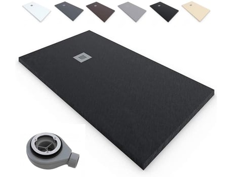 Base de Duche Resina Preto 70X190 Quadro Valvula 190X70 ESTILOBAÑO