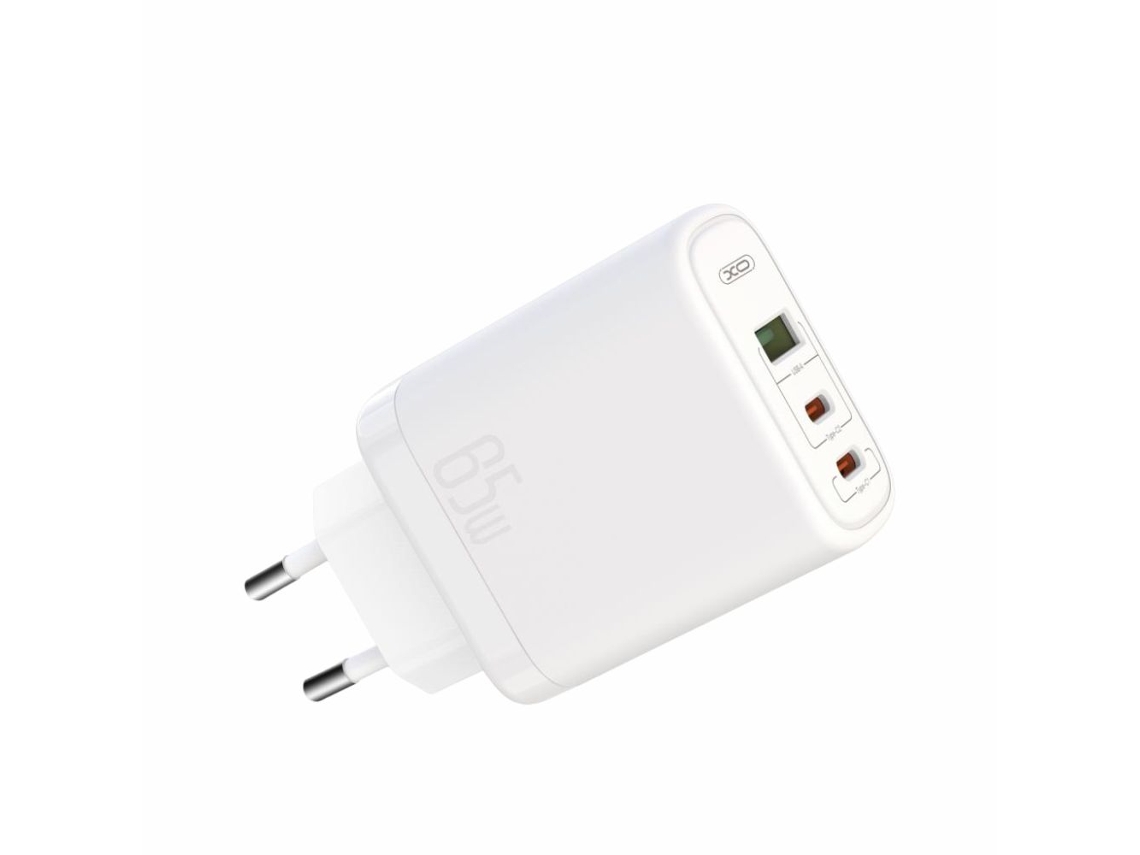 Alimentador Usb-a 45w 3a / 2 Usb-c Pd 65w 3a Branco Xo