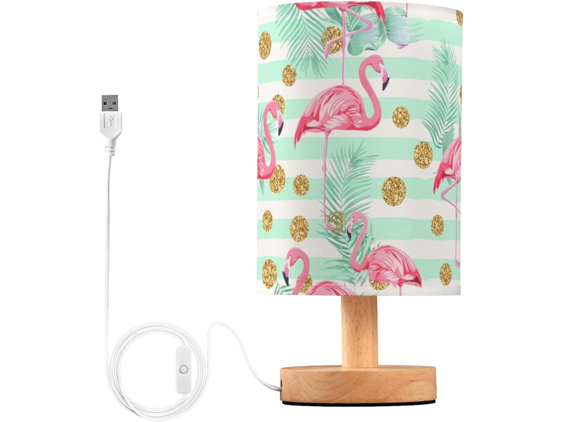 Abajur De Cabeceira Em Formato Flamingo Com Porta Usb, Sem Necessidade De Lâmpada, Luz Led Quente Para Quarto, Sala De