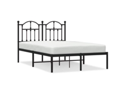 Estrutura de Cama com Cabeceira Metal Preto MAISON EXCLUSIVE 120x200 cm