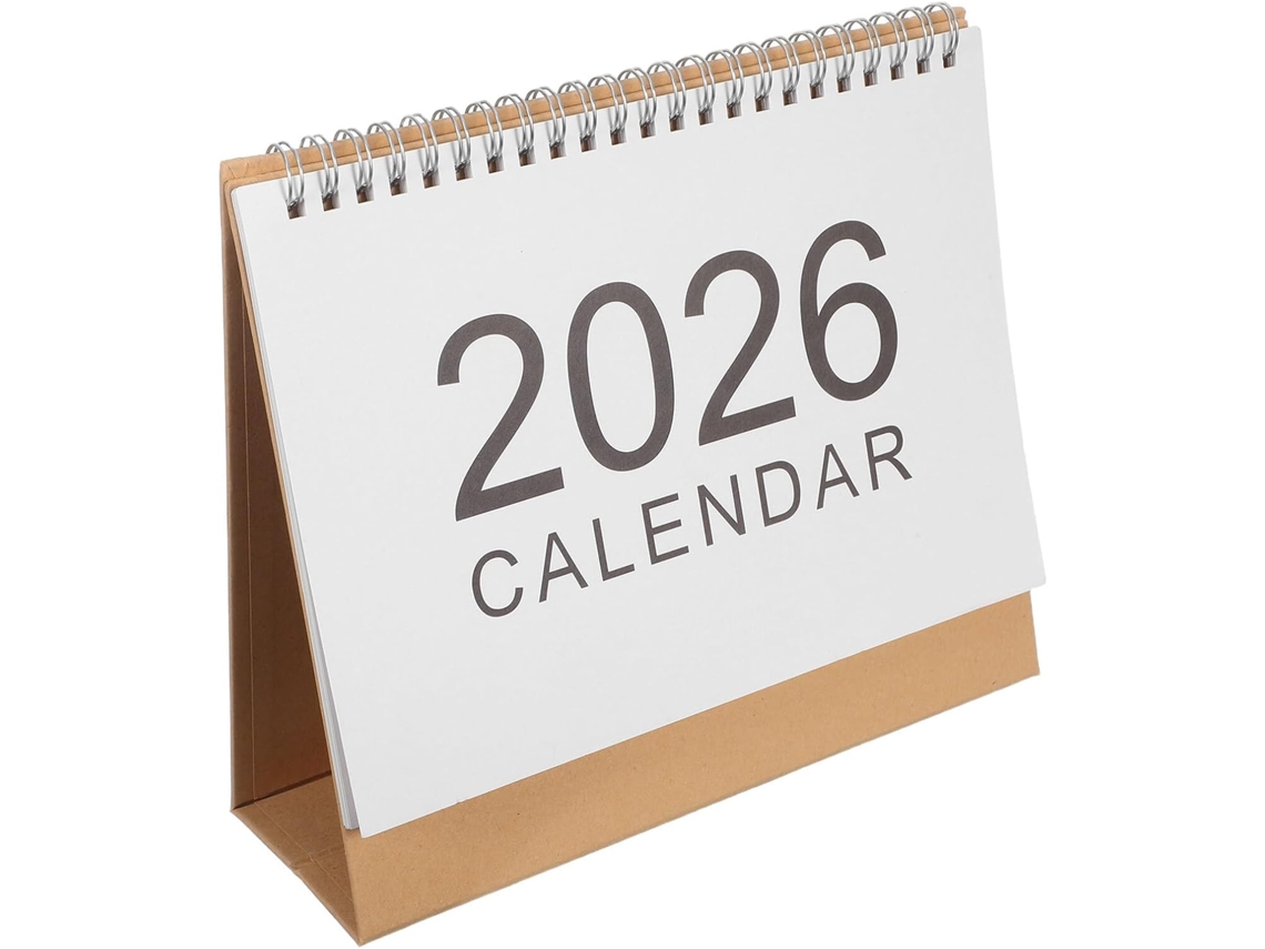 Calendário De Mesa Criativo Pequeno, De, Planejador Moderno Com Pés, Mensal Impresso Em Branco
