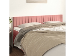 Vidaxl Cabeceiras Rosa 160x5x78/88 Cm Veludo