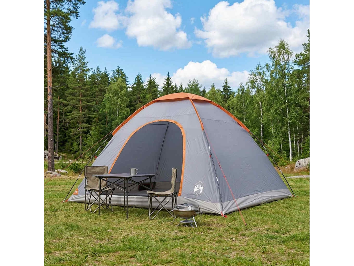 Vidaxl Barraca De Camping 6 Pessoa Cinza E Laranja