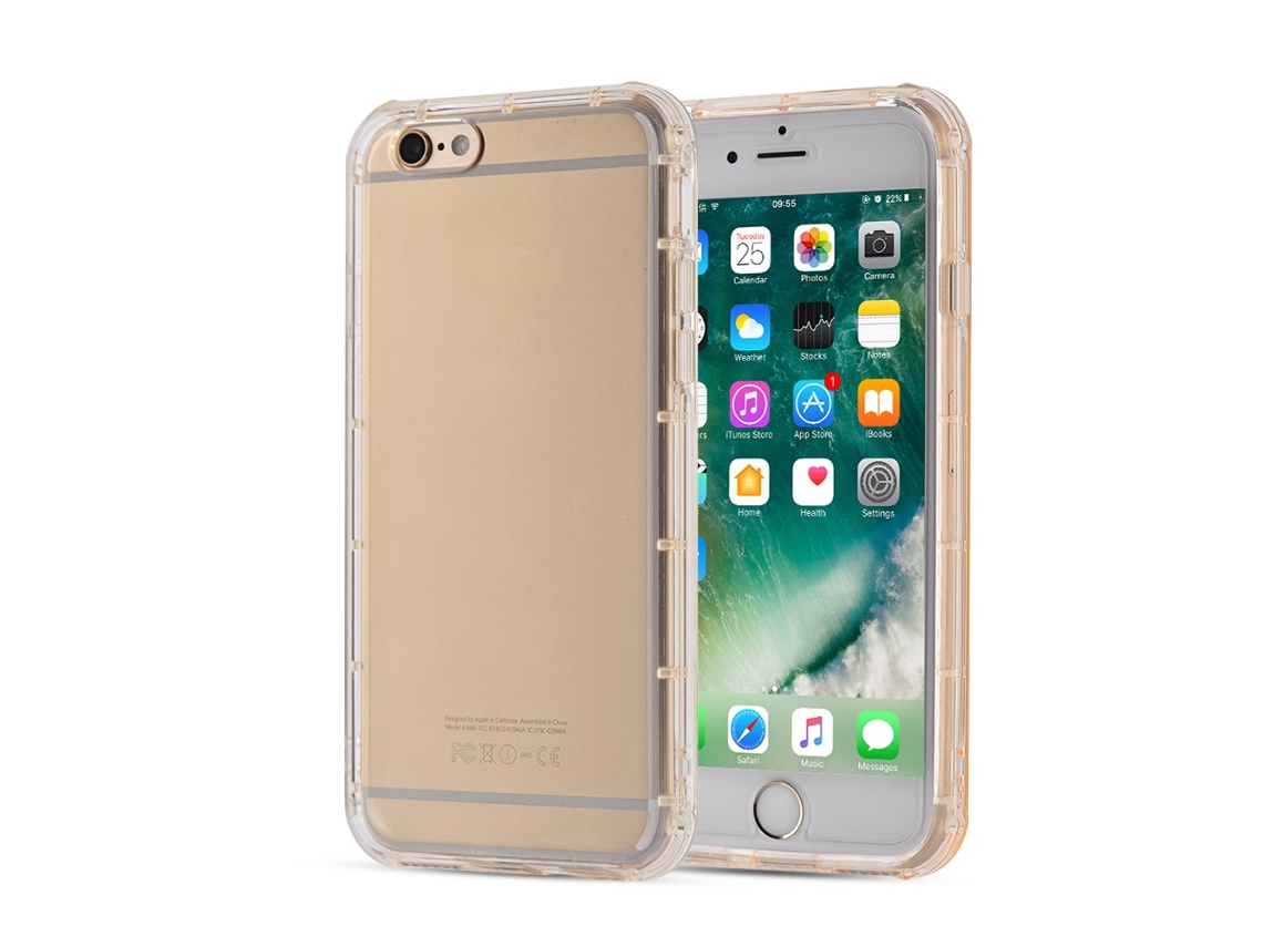 Capa de telefone TPU para iPhone 6/6s com plug de poeira