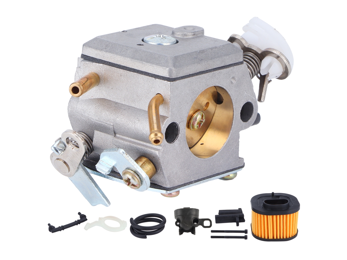 Kit de carburador, filtro de ar e coletor para motosserras Husqvarna 365, 372, 371, 362 e 372XPW.