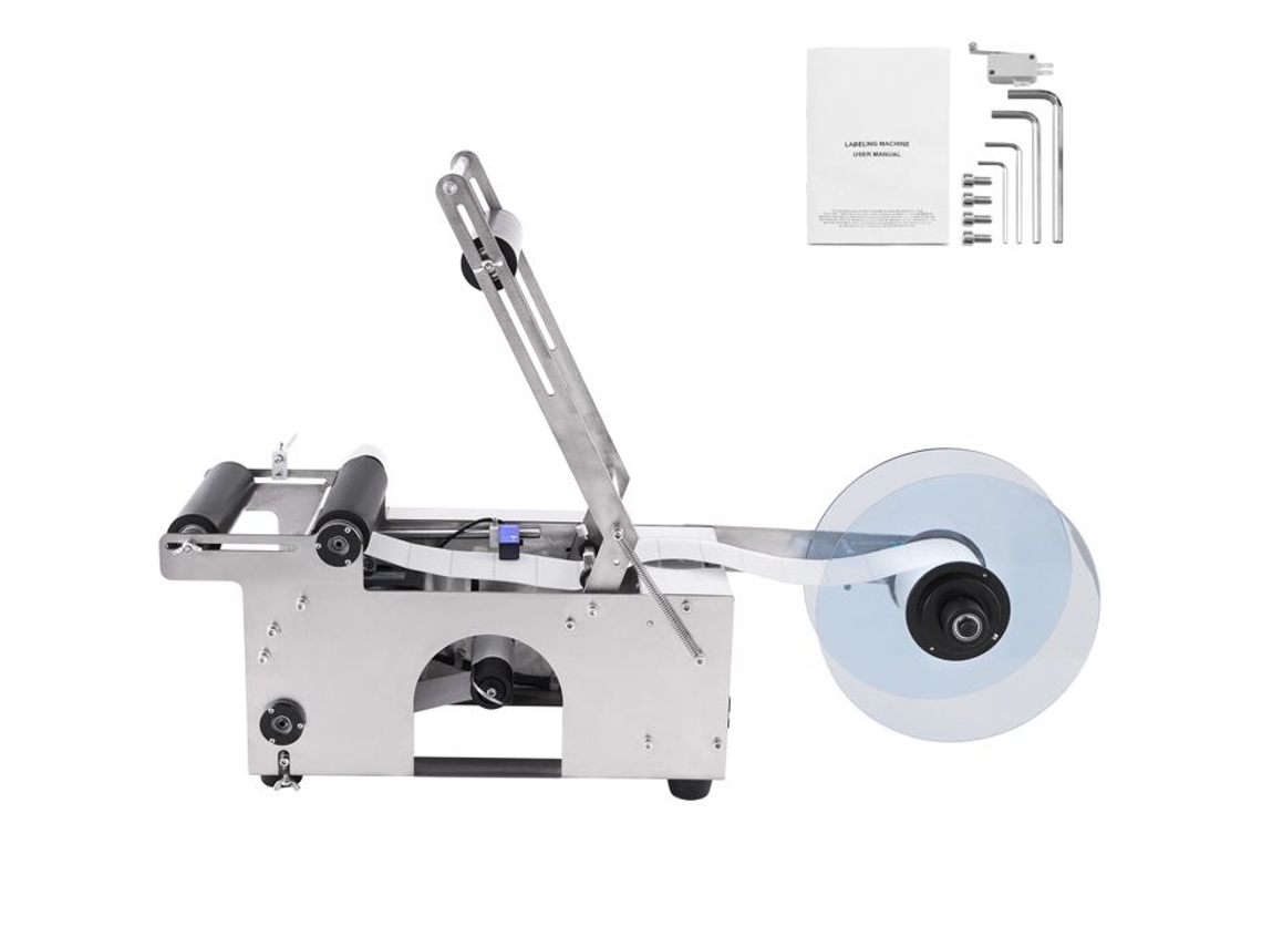 Rotuladora, Duoku, Semicircular Semiautomática, 20 A 50 Unidades/min, Elétrica Para Garrafas De 0,79 A 4,72 Polegadas