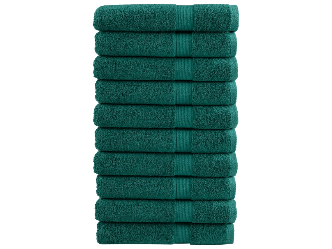Vidaxl Toalhas De Sauna Premium Solund 10pcs 80x200 Cm 600 Gsm Verde