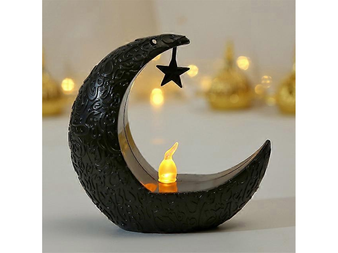 Vela Eletrônica Estrela Lua Decoração Feriado Médio Oriente Halloween Lanterna Árabe