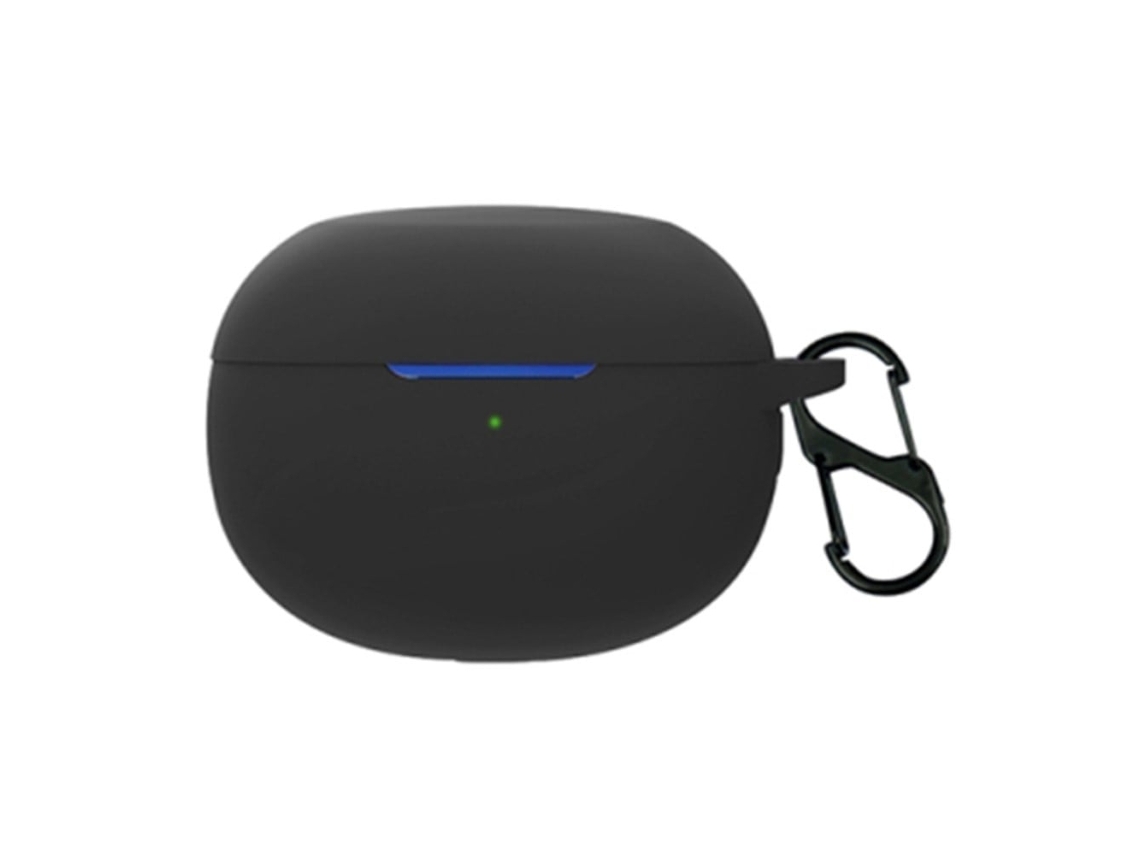 Capa De Silicone Com Fivela Para Realme Buds Air 3 Preto Brilvibera