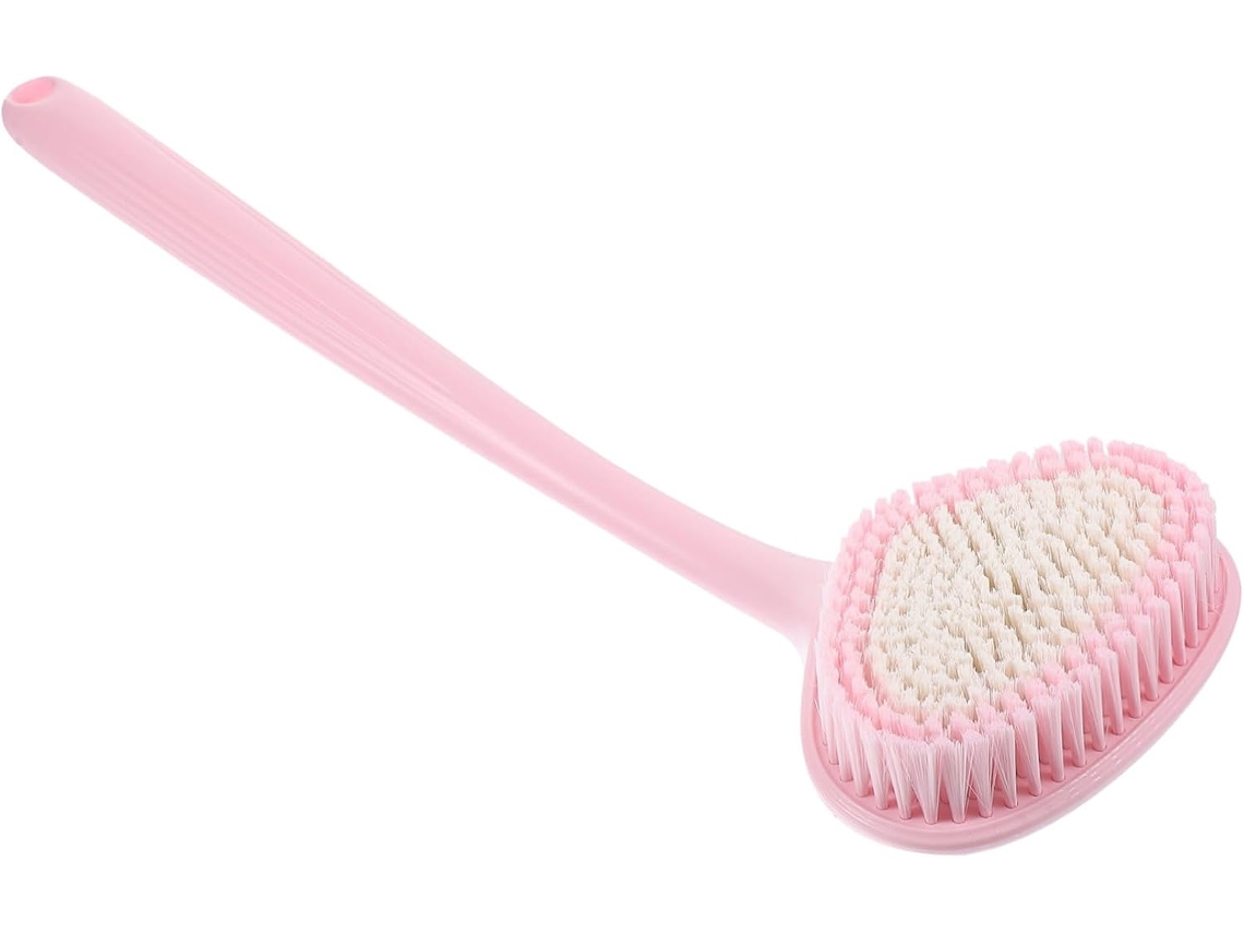 Escova Esfoliante Portátil Com Cabo Aplicador De Loção Corporal E Para Limpeza Ideal Áreas Difícil Acesso