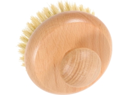 Escova De Banho Pequena Baluue Com Cerdas Sisal E Cabo Madeira Faia Natural Para Uso Diário No