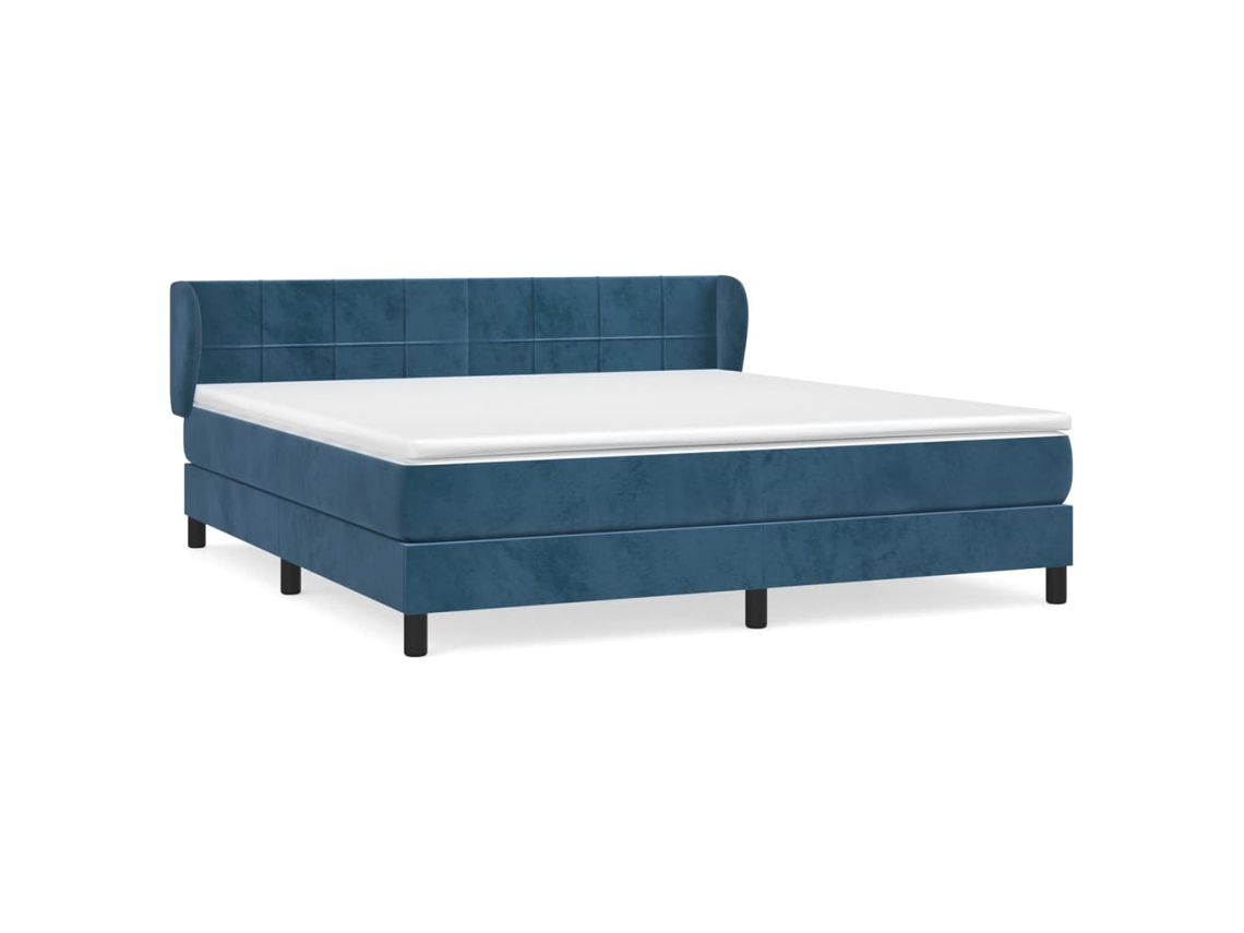 Box Spring Bed, Box Spring Beds Vidaxl Azul Veludo (160 X 200 Cm)