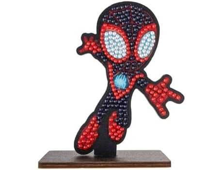 Figurine A Diamantes Artes Cristal Spiderman Miles Morales Kit Completo Atividade Criativa 5 Anos Ou Mais Crystal Art