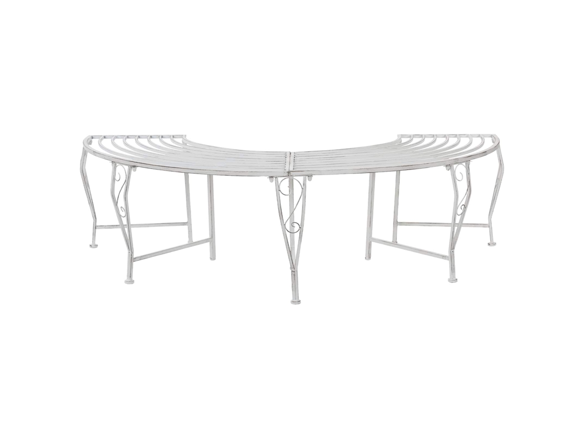 Vidaxl Banco De Árvore 4-número De Lugares 160 X 80 X 44 Cm Aço