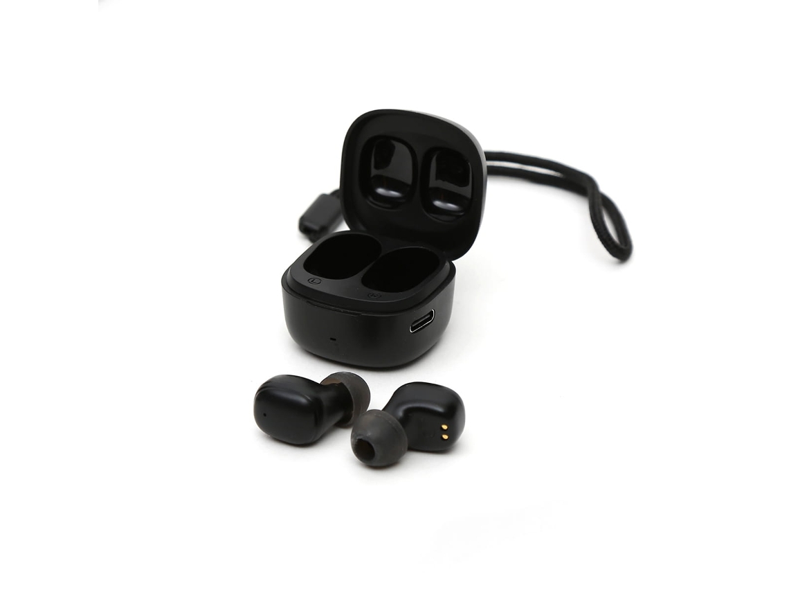 Auscultadores Sem Fios com Bluetooth 5.3 e Estojo de Carregamento Preto NORTHIX