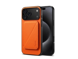 Capa Para Celular Denior D29 Para Iphone 17 Pro Com Suporte Para Cartão Magsafe - Laranja