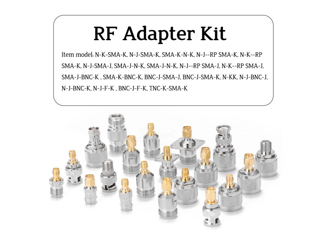 Yuru kit de Ferramentas de Teste de Rádio Frequência 20 em 1 Adaptadores Sma Bnc Tnc N Tipo Rfn01