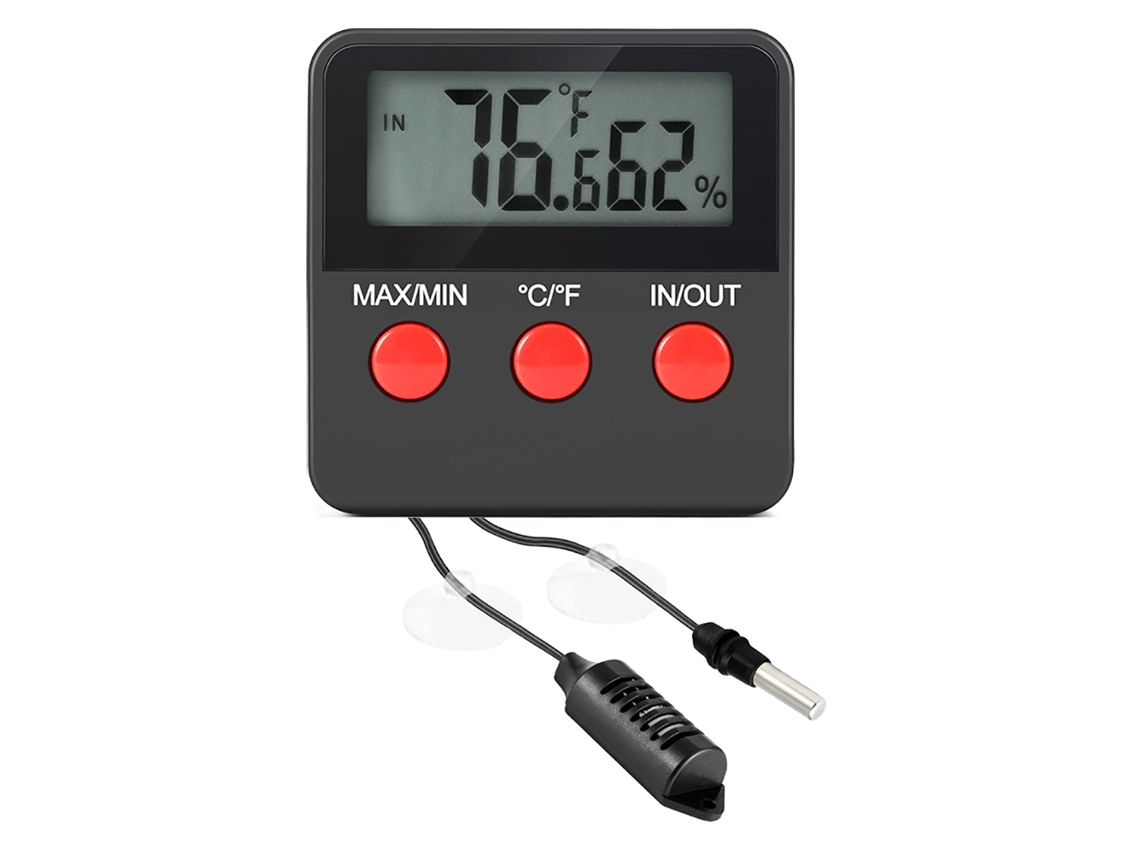 Yuru medidor de Umidade e Termômetro Interno para Réptil Pet Monitor de Temperatura e Umidade