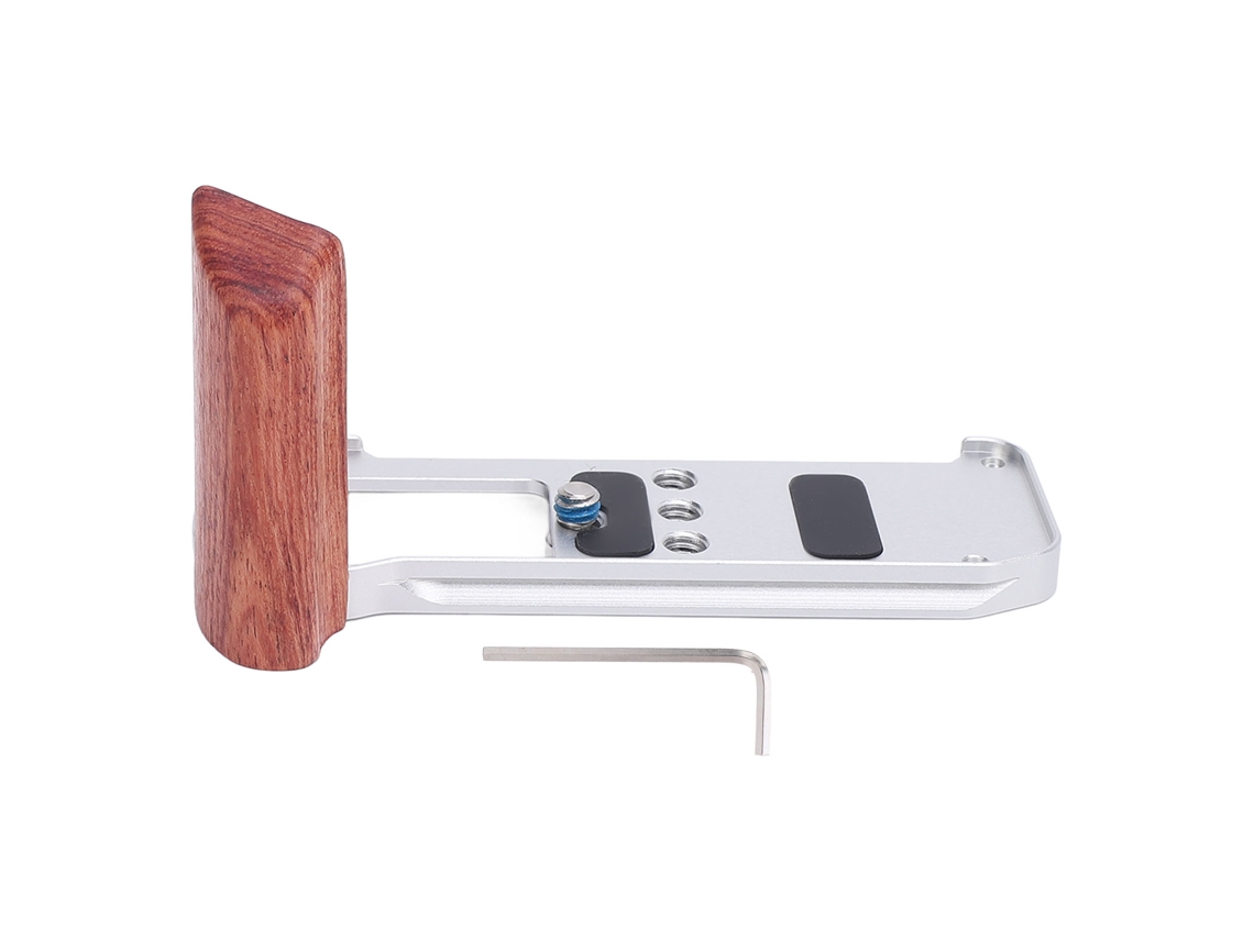 Camera L Shape Grip Quick Release Plate Wood Aluminum Alloy 1/4 Inch Threaded Hole L Shape Handle For X M5 LAXISCREED