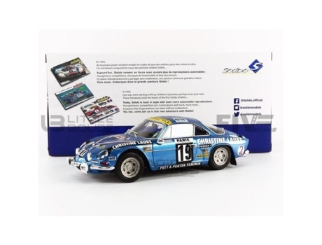 Coleção Miniature Car SOLIDO 1/18 Alpine A110 1600S Rali de Monte Carlo 1976 Azul 1804204