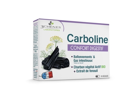 3 Chênes Carboline Conforto Digestivo 30 Cápsulas 3chênes