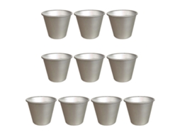 B02 Pacote Com 10 Formas Antiaderentes Para Bolos, Pudins E Muffins Em Alumínio - Formas Pequenas Para Ovos E Tortas - Utensílio De Cozinha Prático
